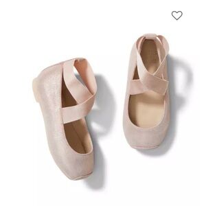NWOB Janie and Jack SHIMMER BALLET LEATHER FLAT - Size 7